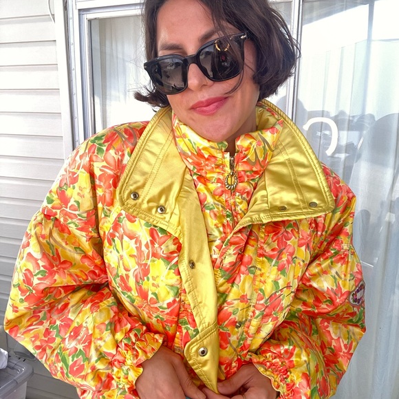 90s true vintage floral ski jacket by Cismon